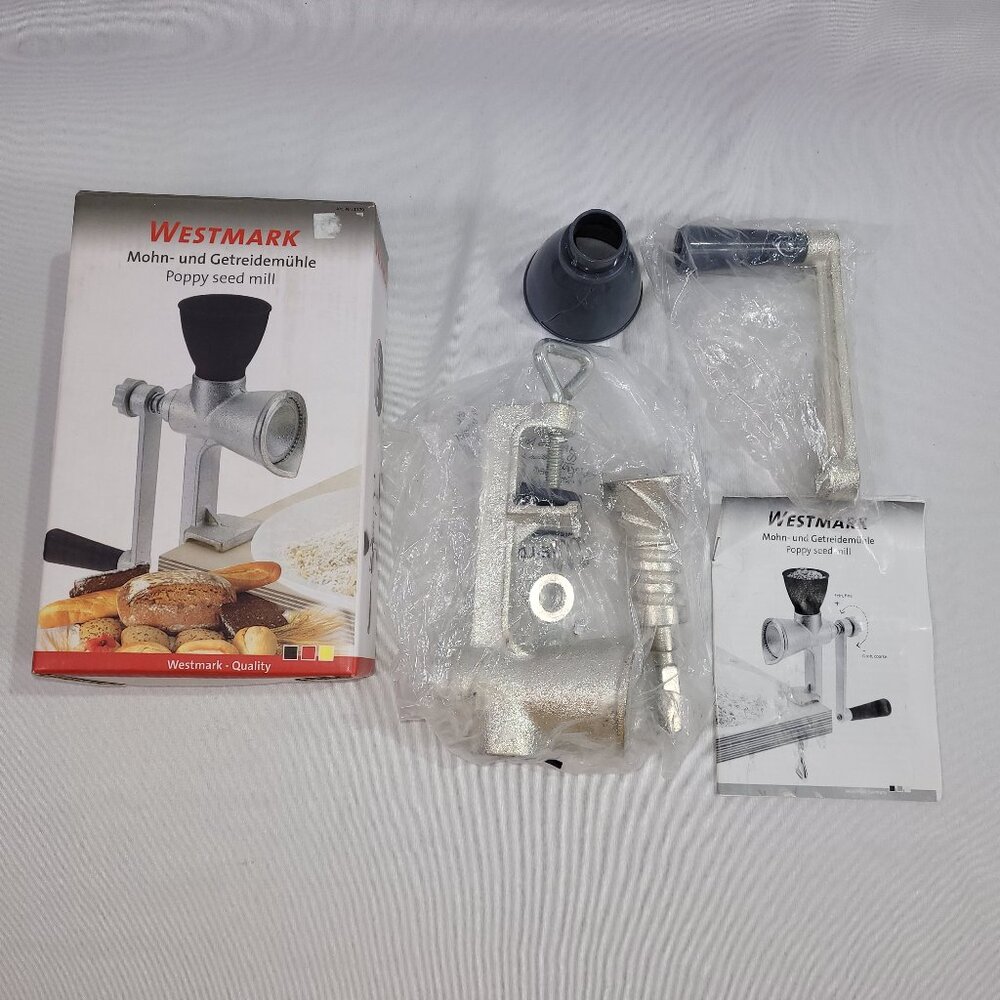 Westmark Poppy Seed Mill Grinder Made Germany UNUSED - PLASTIC FUNNEL BROKEN